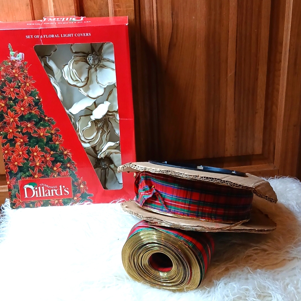 XMAS RIBBON & FLORAL LIGHT COVERS